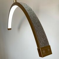 Half Moon Light mat goud met strass - staande LED lamp 