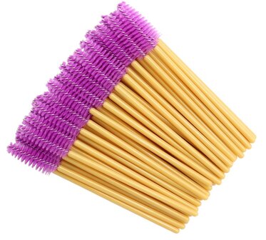 Paars/gouden wimperborsteltjes