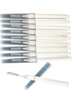 Micro wenkbrauw/wimper borsteltjes 10 stuks