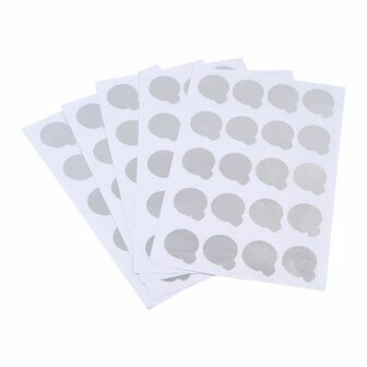 Lijm stickers 120 stuks - aluminium
