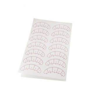 Eyelash stickers met zone indicatie 5 vel &agrave; 14 stickers