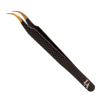 Zwarte gebogen pincet