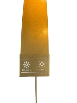 Half Moon Light mat goud met strass - staande LED lamp 