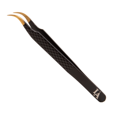 Zwarte gebogen pincet