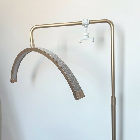 Half Moon Light mat goud met strass - staande LED lamp 