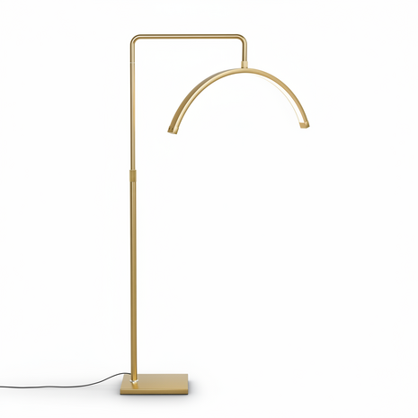 Half Moon Light mat goud met strass - staande LED lamp 