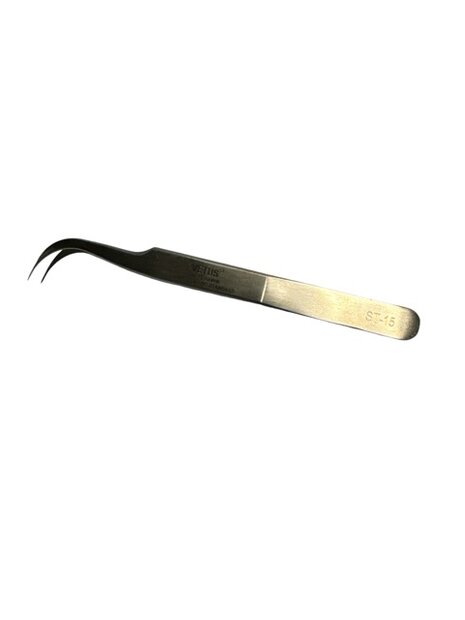 Vetus ST-15 Stainless steel curved tweezers