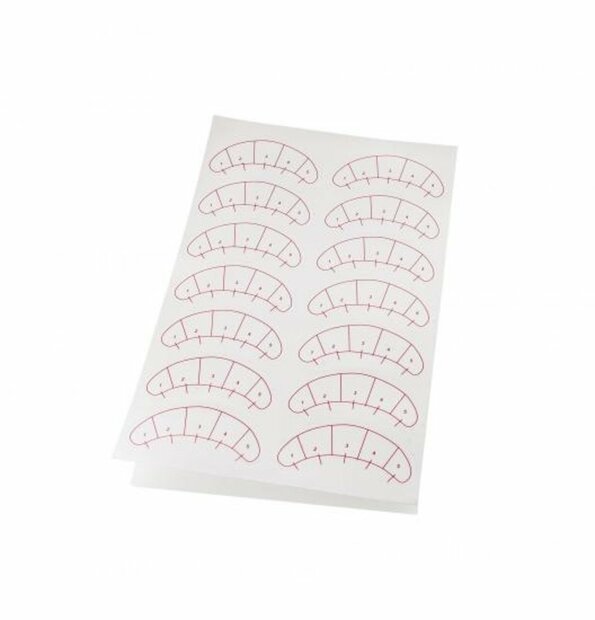 Eyelash stickers met zone indicatie 5 vel &agrave; 14 stickers